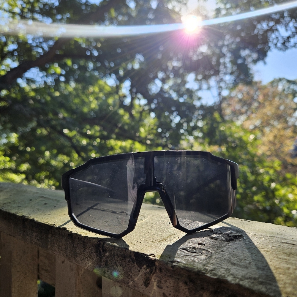 Black Frame Shield Sunglasses